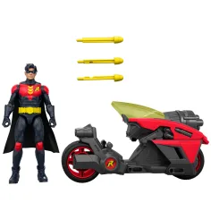 DC Robin akcijska figura z motorjem in izstrelitvenimi raketami – Mattel slika 4