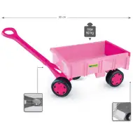 Dekliški voziček roza barve, z nosilnostjo 80 kg - Wader
