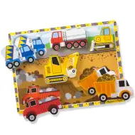 Delovni stroji Debela lesena oblikovna sestavljanka s 6 elementi - Melissa &amp; Doug