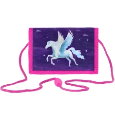 Spirit: Lila denarnica z vzorcem pegaza 12,5x8,5cm
