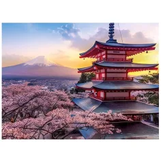 Diamantni mozaik: Japonska pagoda diamantna slika set 30x40cm