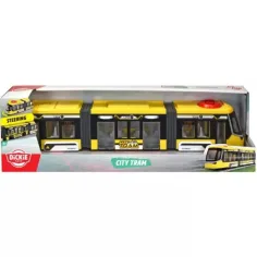 Dickie Toys: Siemens Combino rumena mestna tramvaj z upravljanjem in odpirajočimi vrati - Simba Toys