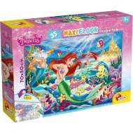 Disney Ariel 2 v 1, maxi sestavljanka s 35 deli in pobarvanka 70x50 cm – Lisciani