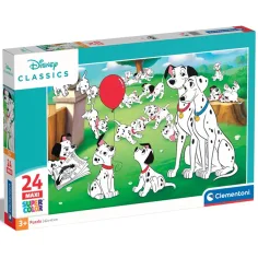 Disney klasiki: 101 Dalmatinčkov 24 delni maxi supercolor puzzle - Clementoni