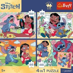 Disney Lilo & Stitch - 4 x 88 delni Premium Plus otroški puzzle - Trefl slika 2