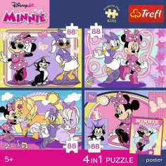 Disney Minnie miška - 4 x 88 kosov Premium Plus Kids puzzle - Trefl slika 2