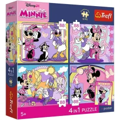 Disney Minnie miška - 4 x 88 kosov Premium Plus Kids puzzle - Trefl slika 1
