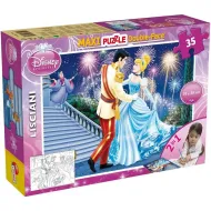 Disney Pepelka 2 v 1, maxi sestavljanka s 35 deli in pobarvanka 70x50 cm – Lisciani