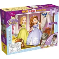 Disney Princeska Sofija 2 v 1, 60-delni maxi puzzle in pobarvanka 70x50 cm – Lisciani