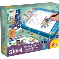 Disney Stitch risarska šola set z osvetljenim risalnim tablom - Lisciani