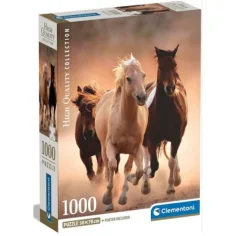 Divji konji HQC 1000-delni puzzle s plakatom - Clementoni
