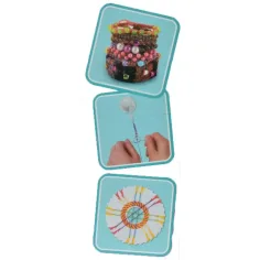 DIY Naredite sami Igralni set izdelovanja zapestnic z barvnimi prejami in biseri slika 4