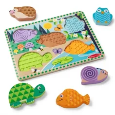 Dotakni se & Občutiti Gozdne živali leseni sestavljanka - Melissa & Doug slika 2