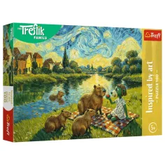 Družina Treflik: hranjenje kapibare 100 delni puzzle – Trefl
