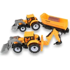 Engineering Truck: 2-delni set delovnih strojev s traktorji, prikolico in dletom slika 2