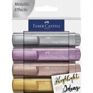 Faber-Castell: 4-delni komplet označevalcev teksta 1546 kovinskih barv