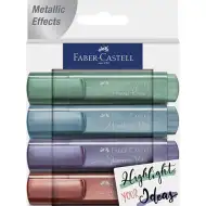 Faber-Castell: 4-delni set označevalcev teksta 1546 kovinskih barv