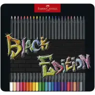 Faber-Castell: Black Edition 24-delni set barvnih svinčnikov v kovinski škatli