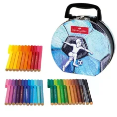 Faber Castell: Nogometni Connector flomaster set 33 kosov v kovinski škatli slika 2