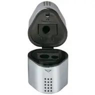 Faber-Castell: Grip Šilček srebrne barve s predalčkom in 3 luknjami