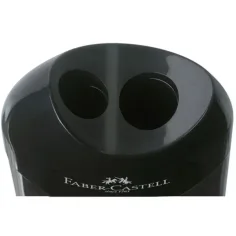 Faber-Castell: Dvojni trpežni plastični šilček črn slika 2