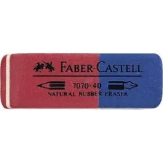 Faber-Castell: Radirka modro/rdeča iz kavčukove gume, za svinčnike in kemične svinčnike