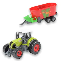 Farm Set: Kmetijski traktor s prikolico v štirih različicah 22 cm slika 7