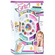 Fashion Girls: set za izdelavo zapestnic z emoji gumbi in dodatki s 100+ barvnimi biseri