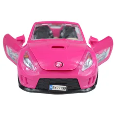 Fashion Sport Car: Roza športni avto set z lučjo in zvokom, s helikopterjem slika 5