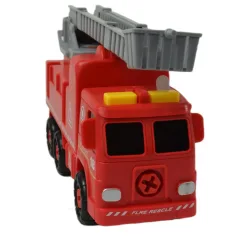 Fire Engine: Razstavljiv gasilski avtomobil z žerjavom, z orodjem in zvoki 20 cm slika 7