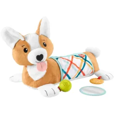 Fischer-Price: Corgie Puppy Rasti z mano blazina za trebušček z ropotuljico, grizalom in ogledalom - slika 2