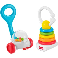 Fisher-Price: 2-delni barvni ropotuljici za dojenčke - Mattel slika 2