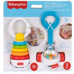 Fisher-Price: 2-delni barvni ropotuljici za dojenčke - Mattel