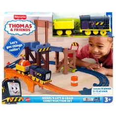Fisher-Price: Thomas in prijatelji Diesel Lift & Load gradbeni železniški komplet z motorno lokomotivo - Mattel slika 1