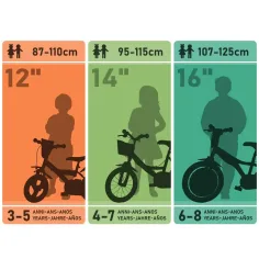 Flappy 12” otroško kolo s košarico in sedežem za lutko v roza-beli barvi - Dino Bikes kolo slika 4
