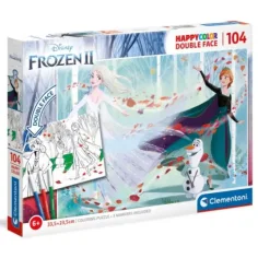 Frozen II. Dvojni 2 v 1 104-delni barvni dvostranski puzzle - Clementoni
