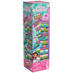 Gabbyjina hišica za punčke: pisani stolp – družabna igra Jenga - Spin Master