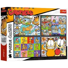 Garfieldove pustolovščine 4x250kosov puzzle - Trefl