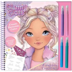 Glammy Gloss: Modni oblikovalec in barvni ustvarjalni set s flomastri in nalepkami