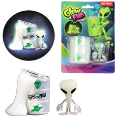 Glow'N Fun Slime Tuš: Fluorescentni slime trutja v oljni sodu z vesoljskim figurico slika 2