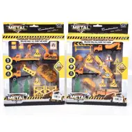 Gradbeni igralni komplet v dveh različicah z vozili in dodatki