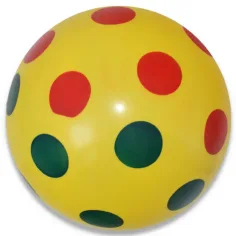 Gumijasta žoga z barvnimi pikicami 22 cm slika 4