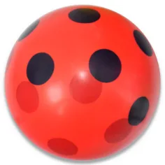 Gumijasta žoga z barvnimi pikicami 22 cm slika 5