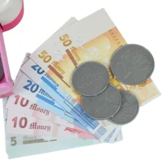 Happy Shopping: Elektronska belo-roza blagajna z zvokom in dodatki 22,5 x 17 cm slika 8
