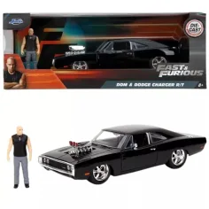 Hitri in besni: 1970 Dodge Charger kovinski avtomobilski model z Dom figurico 1/24 - Simba Toys