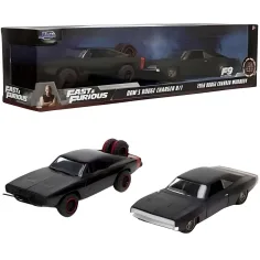 Hitri in drzni: Dom Toretto Dodge Charger R/T 1970 & Dodge Charger Widebody 1968 kovinska avtomobilčka 2 kosov v paketu 1/32 merilo 13cm - Jada Toys