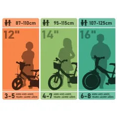 Hot Wheels 16” otroška kolesa s nosilcem za bidon in stranskimi kolesi v oranžno-črni barvi – Dino Bikes kolo slika 5