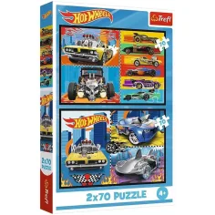 Hot Wheels - 2 x 70 kosov puzzle - Trefl