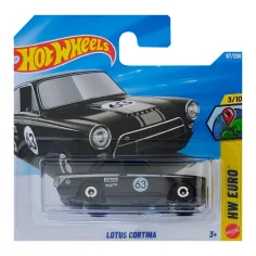 Hot Wheels: črni mali avto Lotus Cortina 1/64 - Mattel