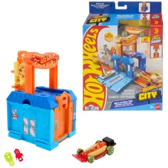 Hot Wheels: Mestna Dine & Go avto restavracija osnovni komplet proge – Mattel